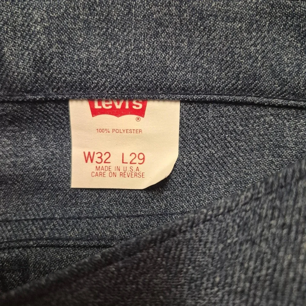 Vintage Levis 517 Sta-Prest Action Slacks Mens 32x29 Blue Gold Tab Made in USA